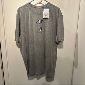 NEW Life Is Good Men’s Gray Short Sleeve Tee